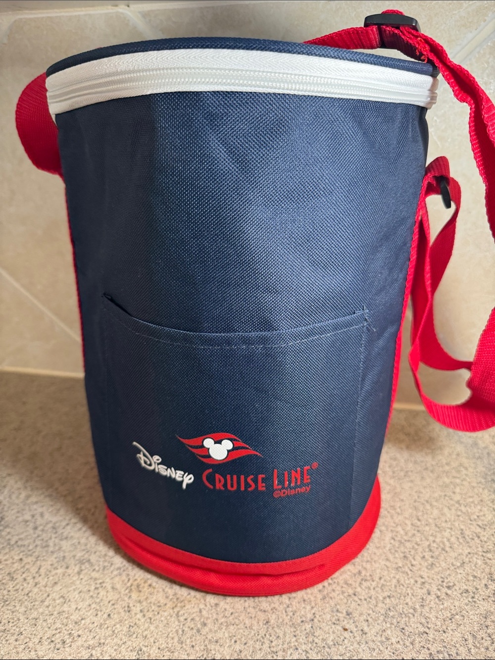 Disney Cruise Line Navy and Red Insulated Cooler Tote